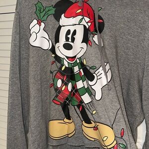 Christmas Gray Mickey sweater pullover